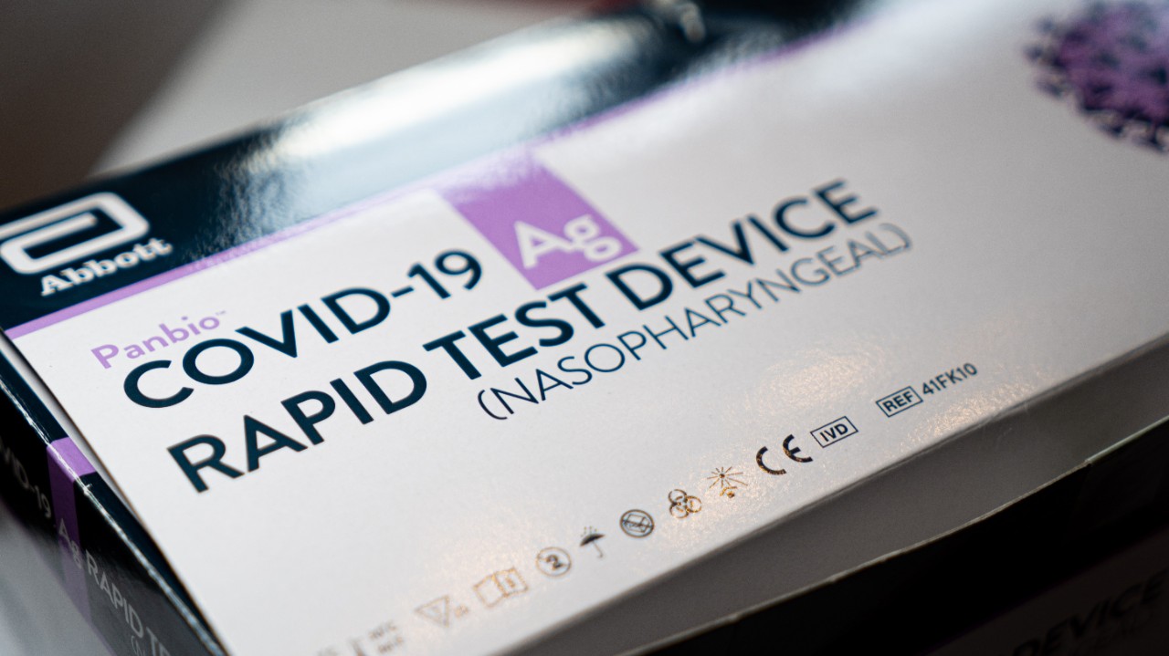 A COVID-19 rapid antigen test.