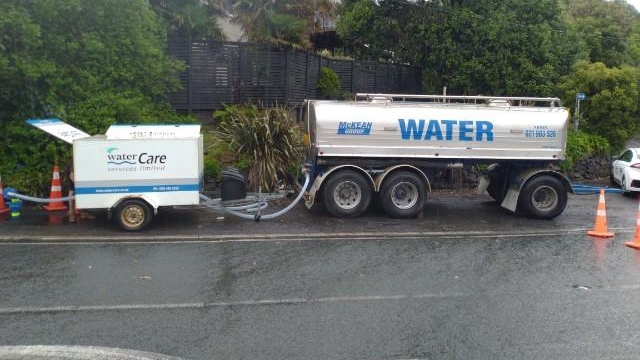 Temporary fix sees Muriwai resident's water reconnected after major landslide