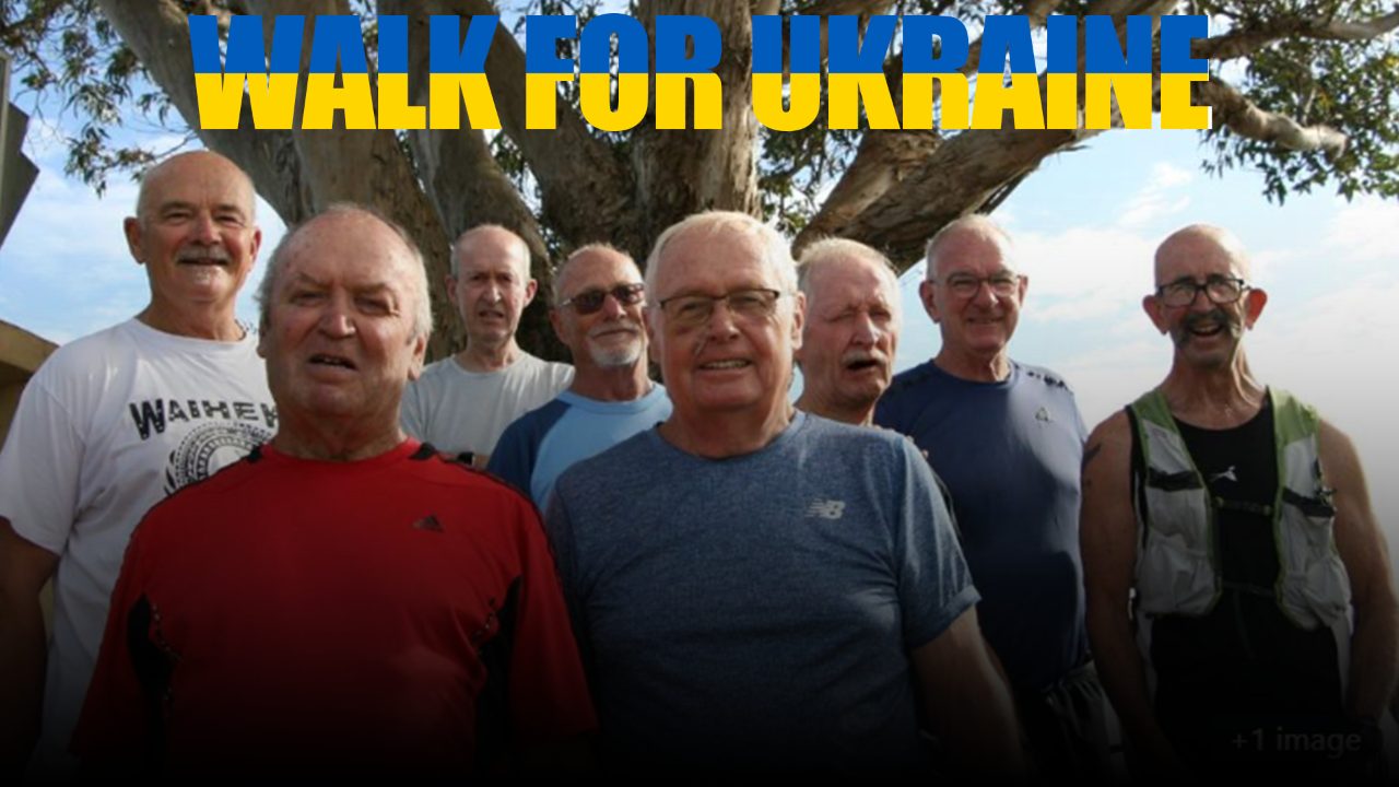 Walking group including former All Black head coach raises over $50,000 in support of Ukraine