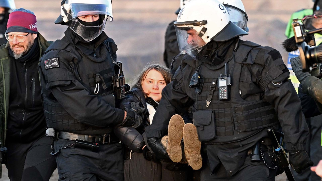 WATCH: Climate campaigner Greta Thunberg physically carried away by German police